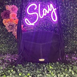 NWOT Dolce Vita Black Suede Crossbody